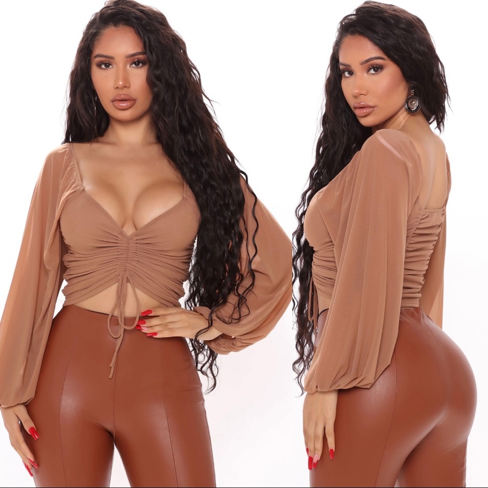 Your Eyes On Me Top - Mocha - XS from Fashion Nova